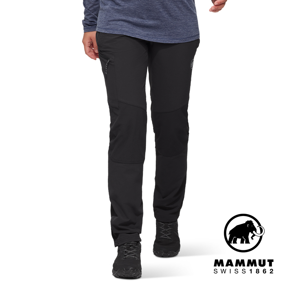 MAMMUT 長毛象 Runbold Guide SO Pants W 防風防潑水健行軟殼長褲 黑色 女款 #1021-01470
