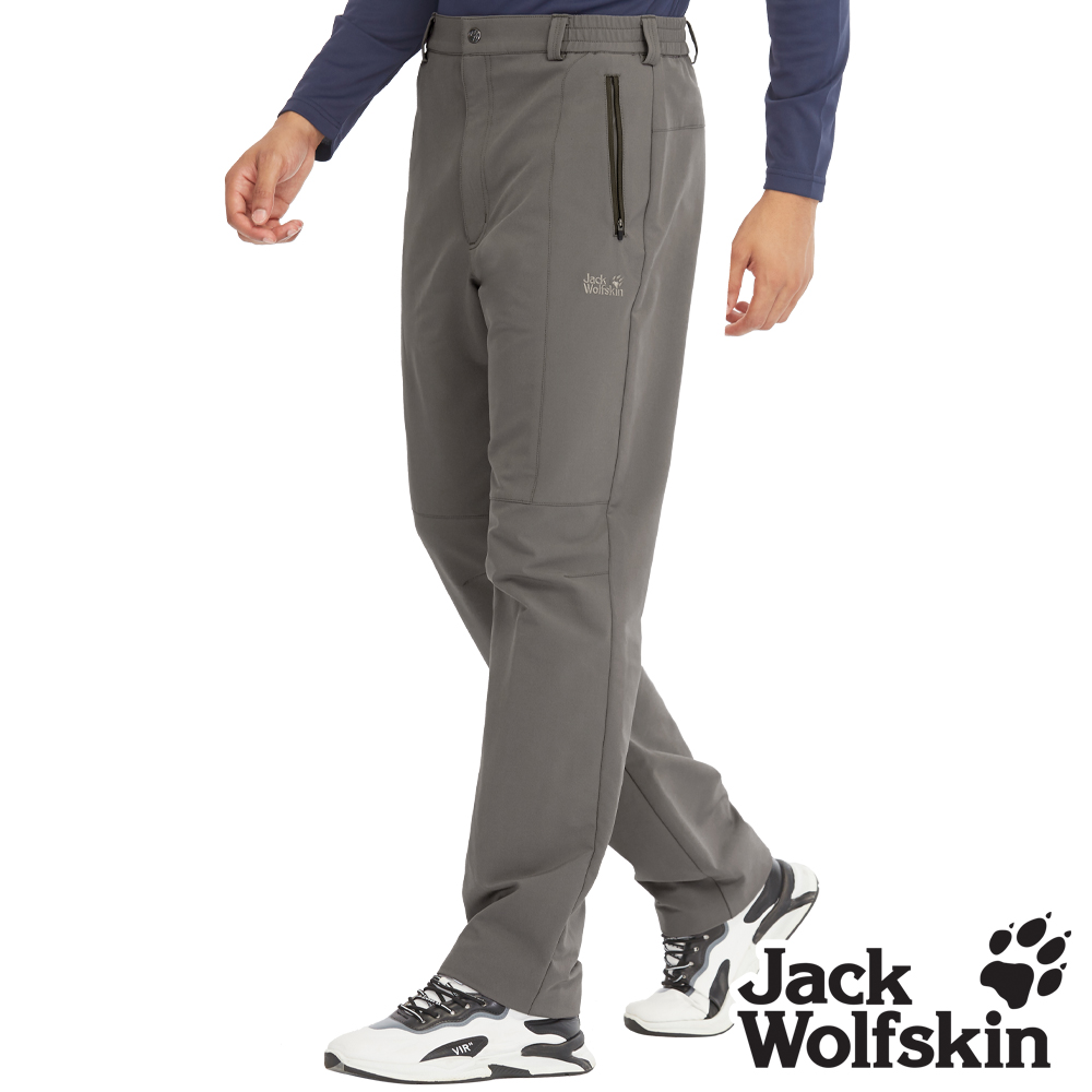 Jack Wolfskin 男 內磨毛保暖休閒長褲 登山褲『棕褐』