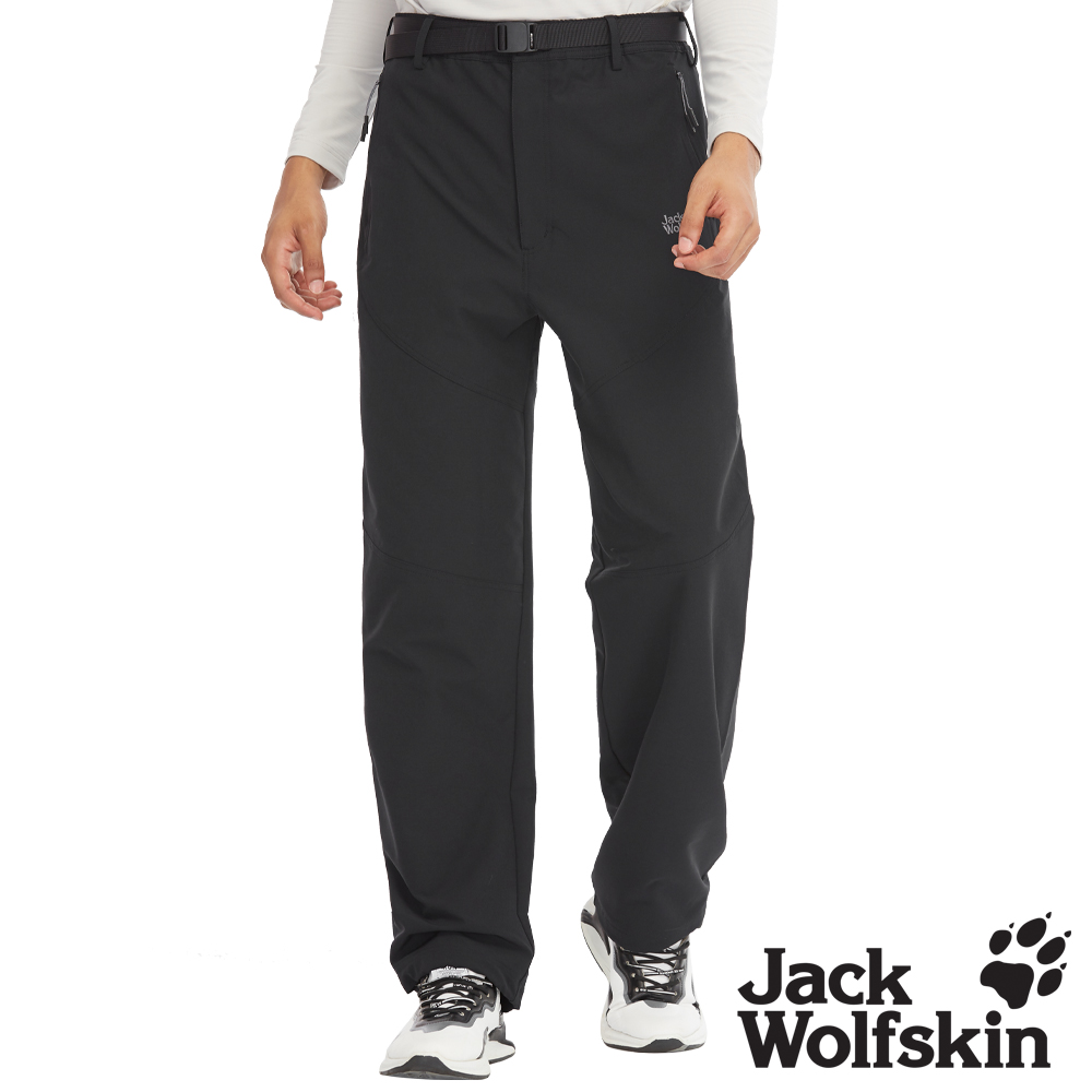 Jack Wolfskin 男 俐落帥氣休閒寬褲 彈性長褲『黑』