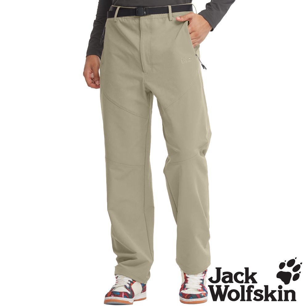 Jack Wolfskin 男 俐落帥氣休閒寬褲 彈性長褲『卡其』