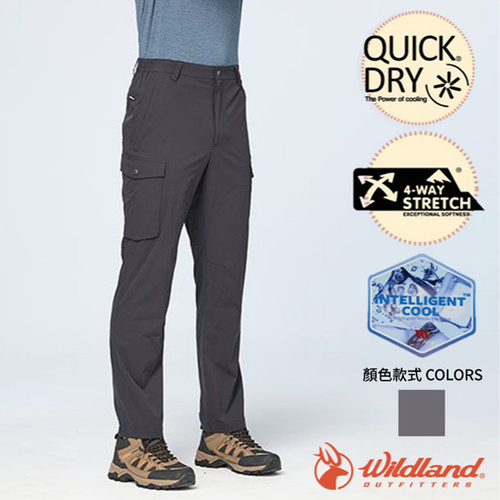 WILDLAND 荒野 男 涼感輕量貼袋褲.休閒運動長褲.工作褲.機能褲/四向高彈性纖維/ 0B51332