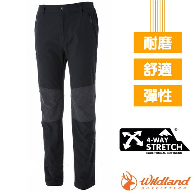 WILDLAND 荒野 男 RE 四向高彈性拚接耐磨透氣輕保暖機能長褲/ 0A52362 深鐵灰