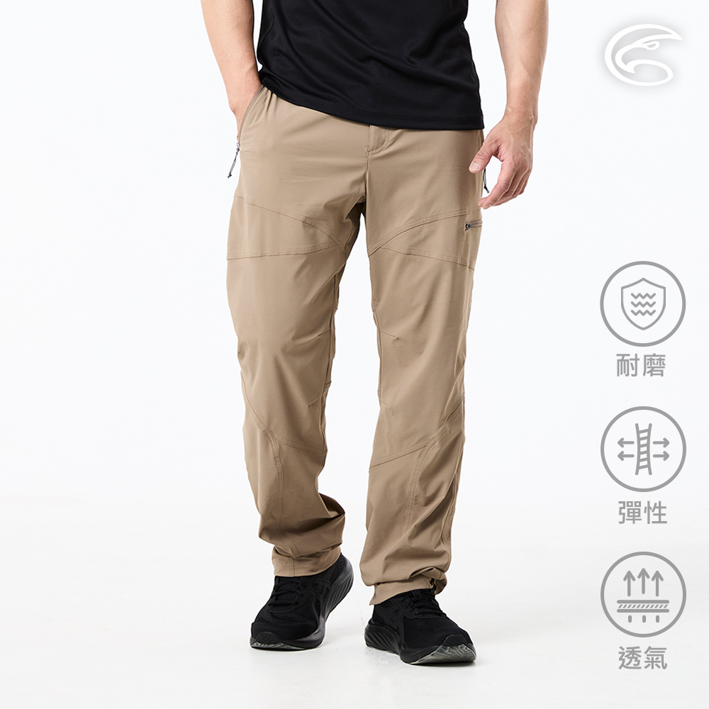ADISI 男四向彈極耐磨透氣機能健旅褲 AP2611096 沙卡 (M-3XL)|四面彈性 不易勾紗 登山健行 快乾 休閒褲