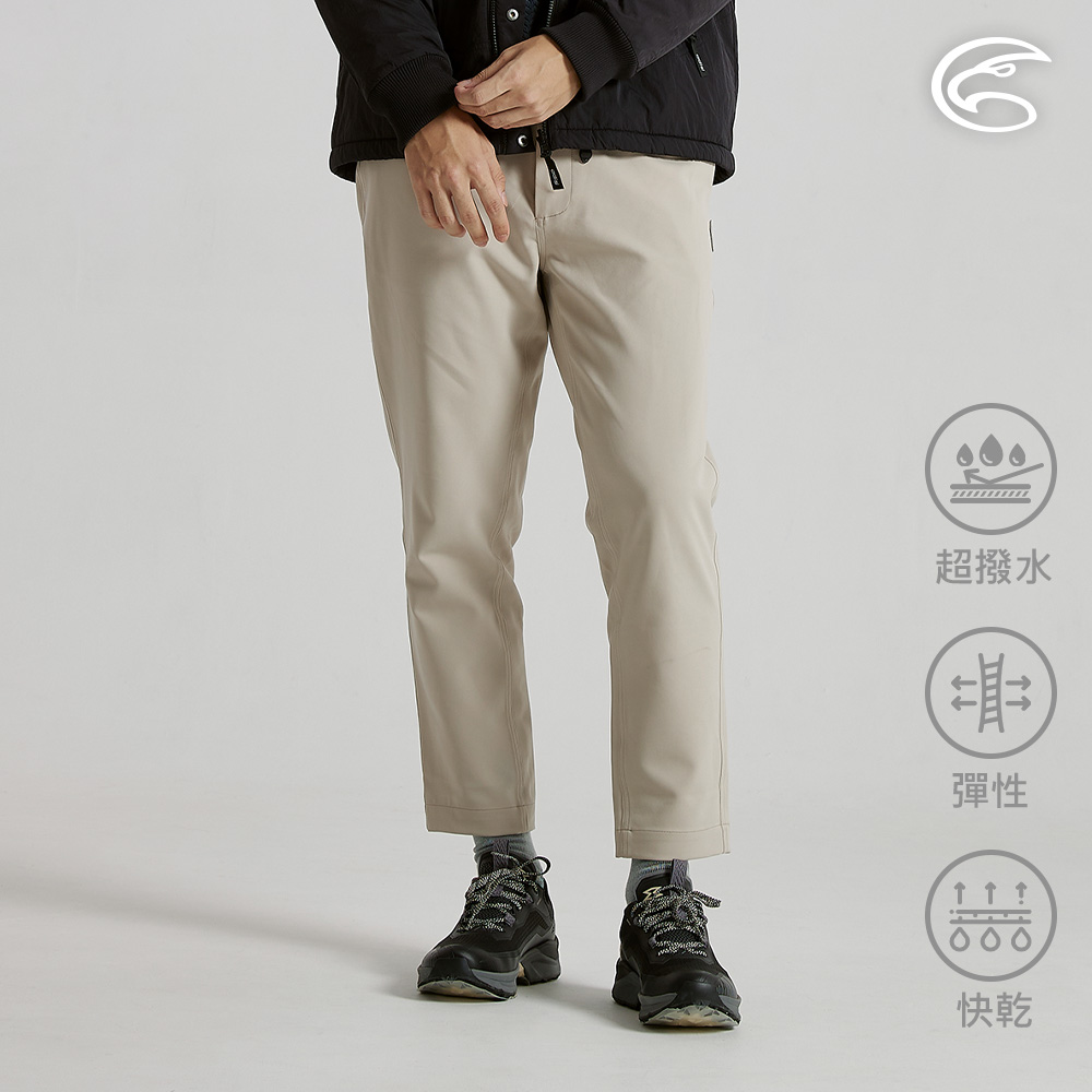 ADISI 男SpiriQ超撥快乾輕旅抗皺長褲 AP2621097 灰米 (M-2XL)|防潑水 彈性 排汗 機能褲 Urban
