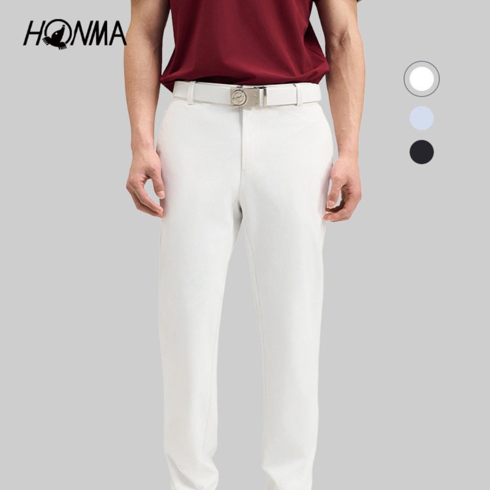 HONMA 本間高爾夫 男款休閒百搭長褲 2026秋冬款 日本高爾夫專業品牌(M-XL 黑色 HMMX800R108)