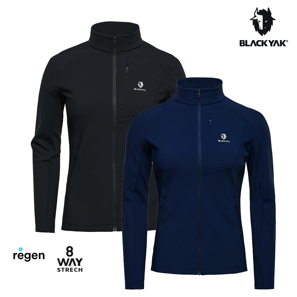 BLACKYAK 女 TRICOT BONDING保暖外套(海軍藍/黑色)-彈性佳 保暖刷毛外套-BYDB2WJ208