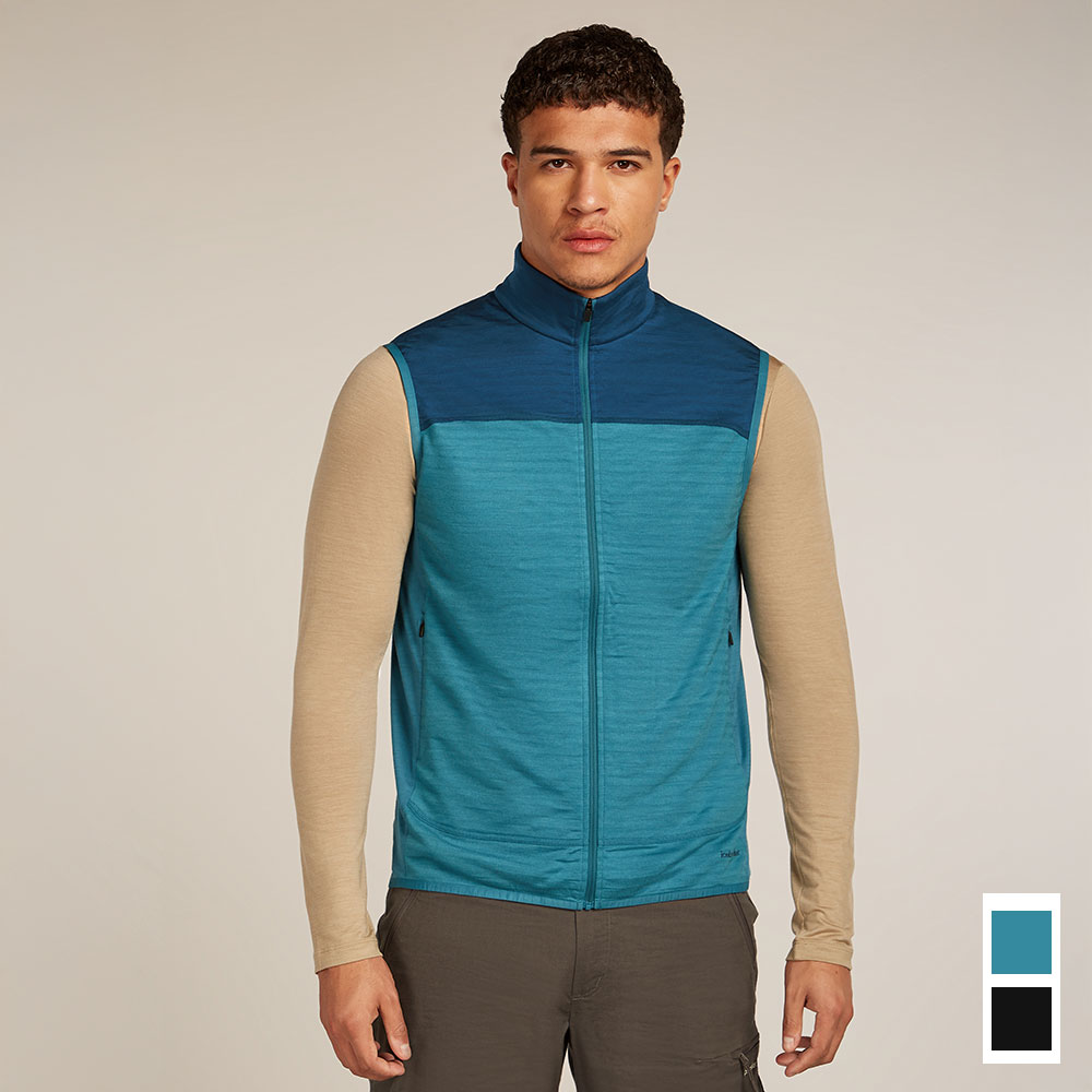 icebreaker 男 Descender RealFleece 刷毛保暖背心-300