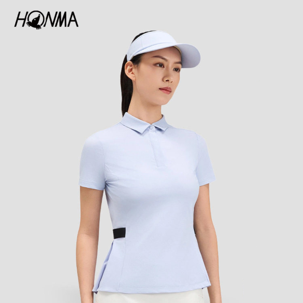 HONMA 本間高爾夫 女款短袖收腰polo衫 2026春夏款 日本高爾夫專業品牌(S~L 棕色 HWMX707R214)
