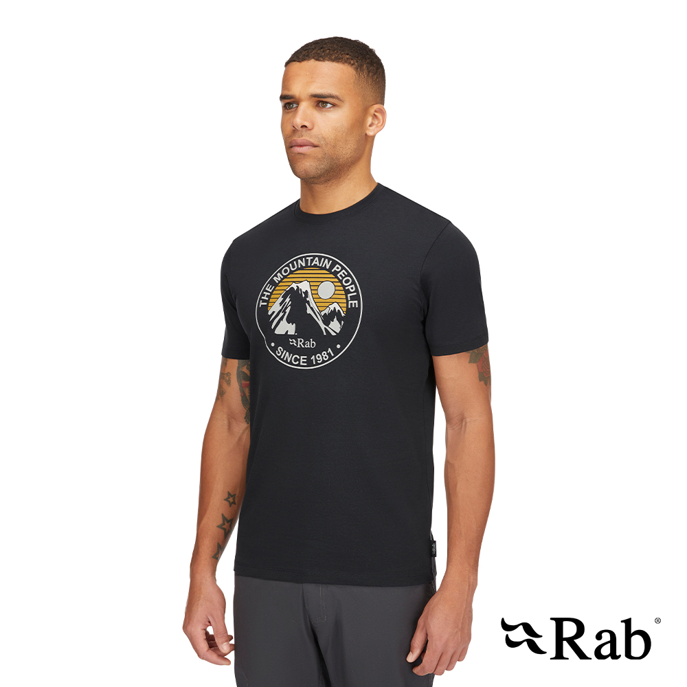 RAB Stance Alpine Peak 短袖復古印花舒適棉T恤 男款 鯨魚灰 #QCC03