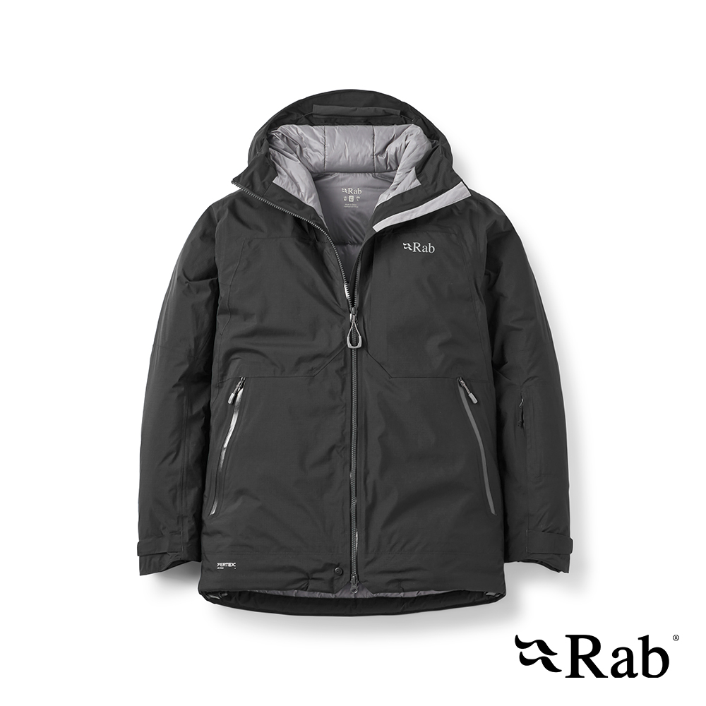 RAB Optical Down Jacket 滑雪防水羽絨連帽外套 男款 黑色 #QWI63