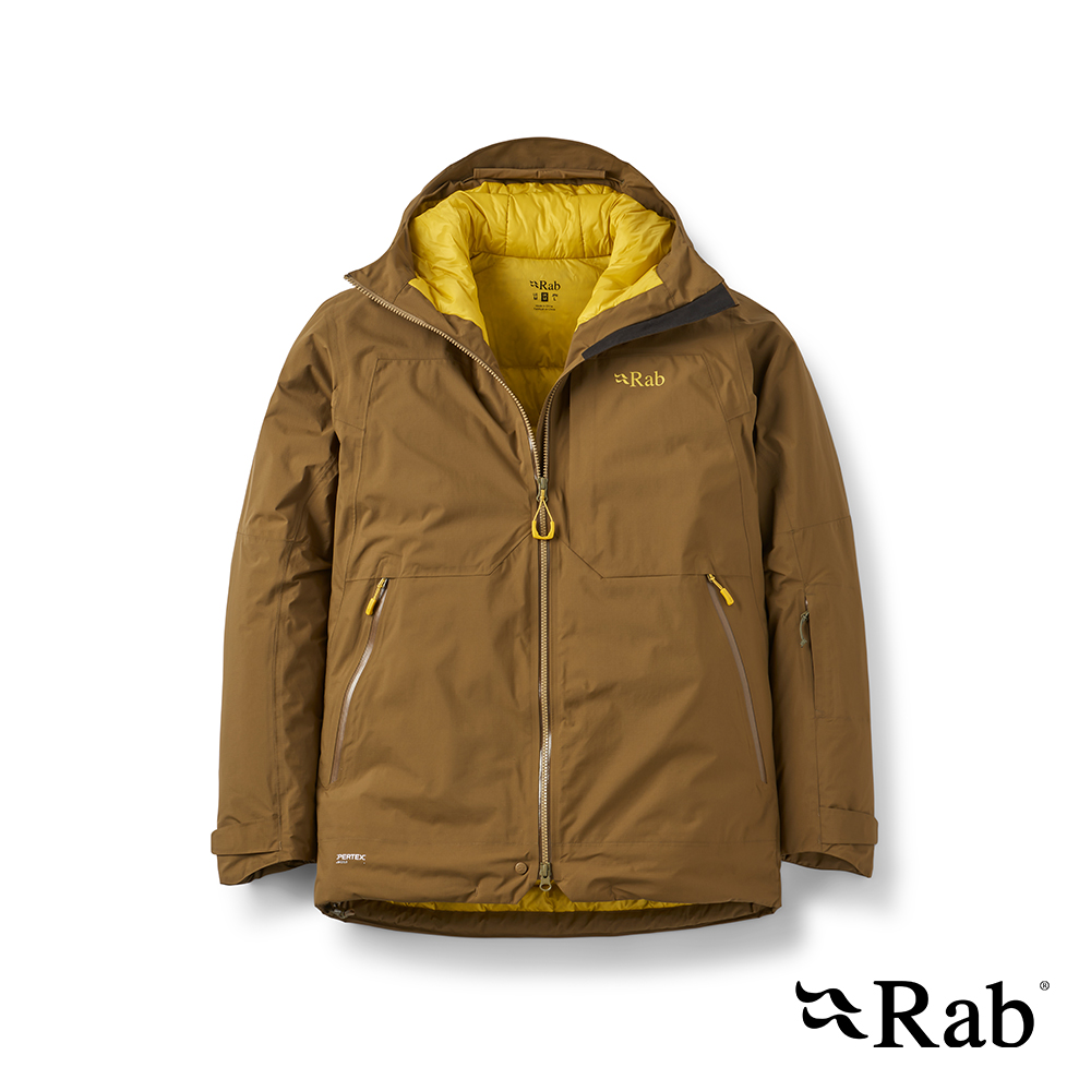 Optical Down Jacket 滑雪防水羽絨連帽外套 男款 橡木棕 #QWI63