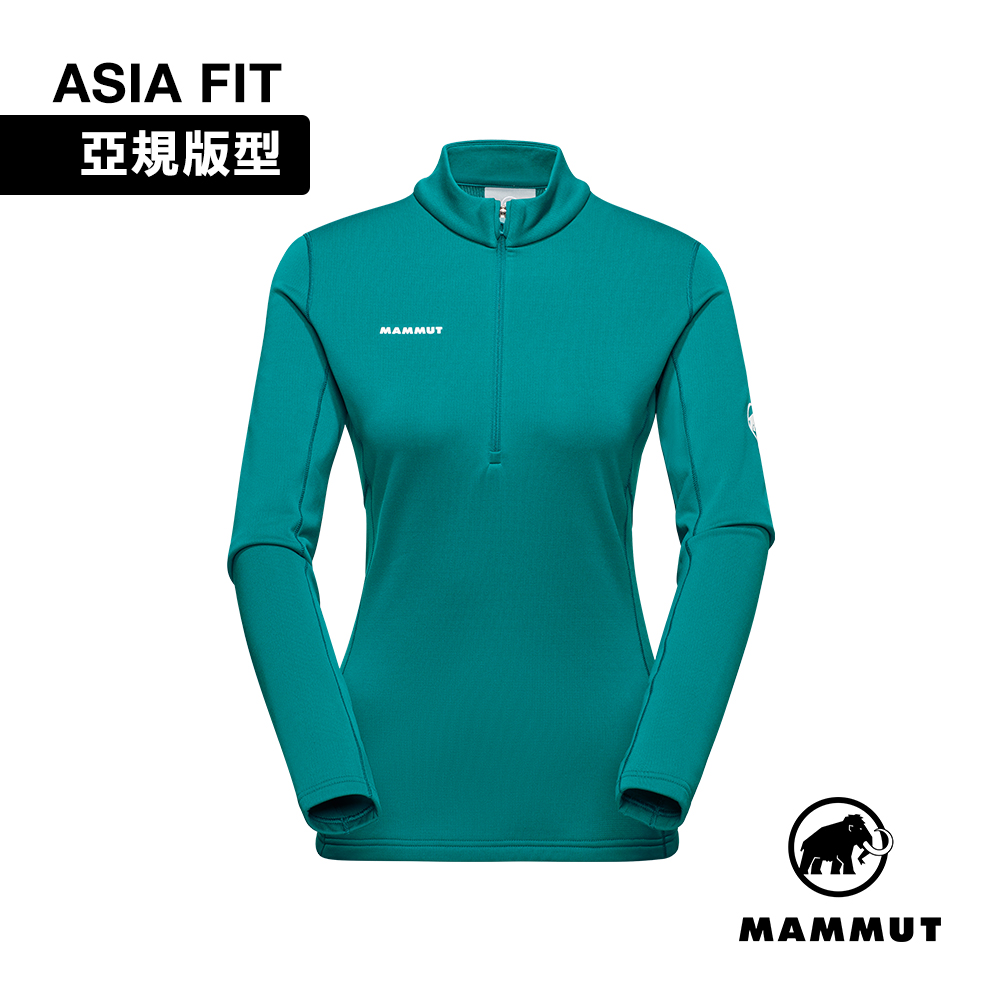 MAMMUT 長毛象 Aenergy ML Half Zip Pull AF W 保暖立領半拉鍊長袖排汗衣 深鴨青 女款 #1016-01130