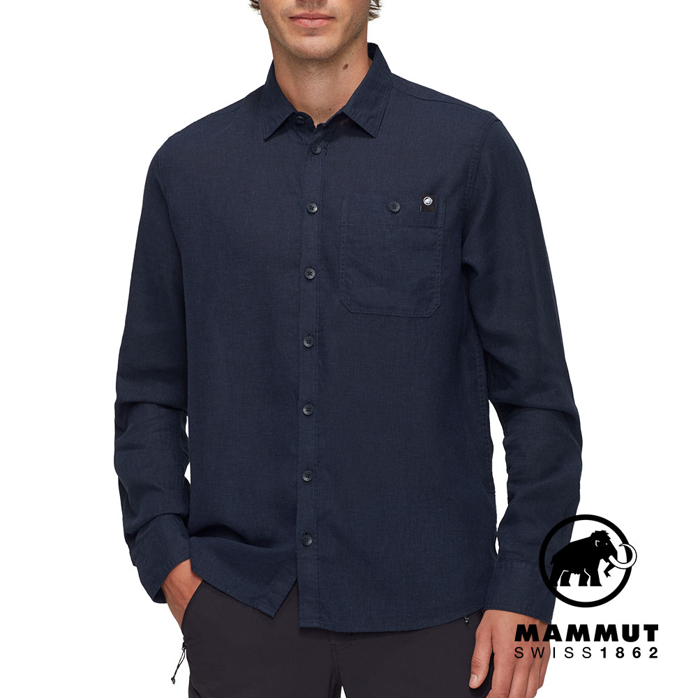 MAMMUT 長毛象 Alvra Summer LS Shirt 透氣排濕長袖襯衫 男款 海洋藍 #1015-01570