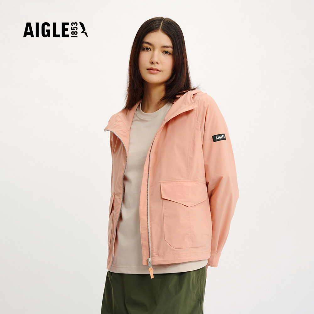 AIGLE 女 抗UV防潑外套｜AG-4P253A024 蜜桃紅 (女 外套 抗UV 防潑水)
