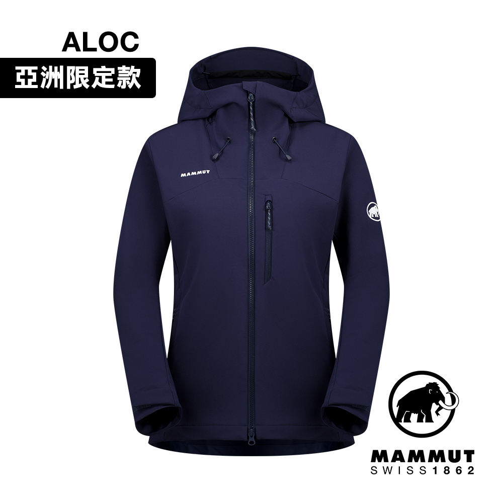 MAMMUT 長毛象 Trekkers SO Hooded Jacket AF 高透氣彈性連帽外套 海洋藍 女款 #1011-02530