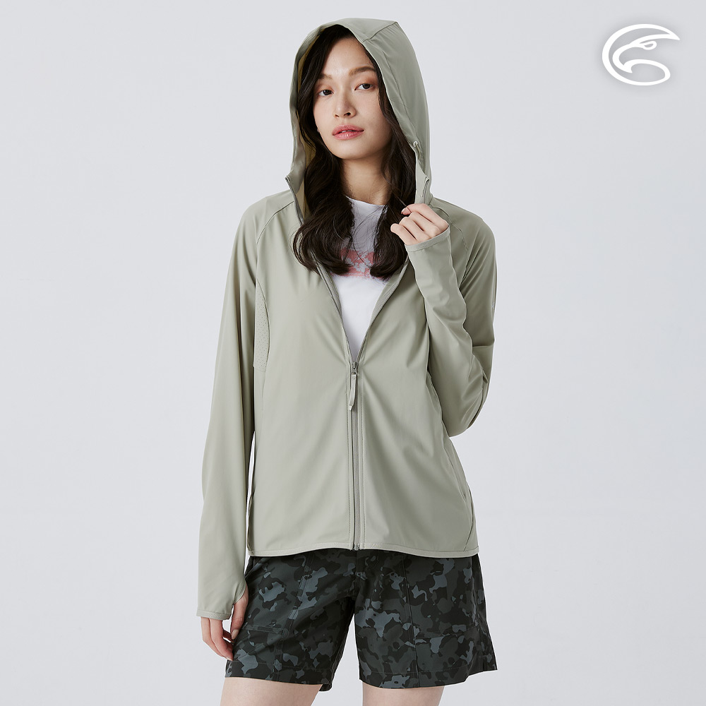 ADISI 女超涼感防曬外套 AJ2511054 淺灰綠 (S-2XL)