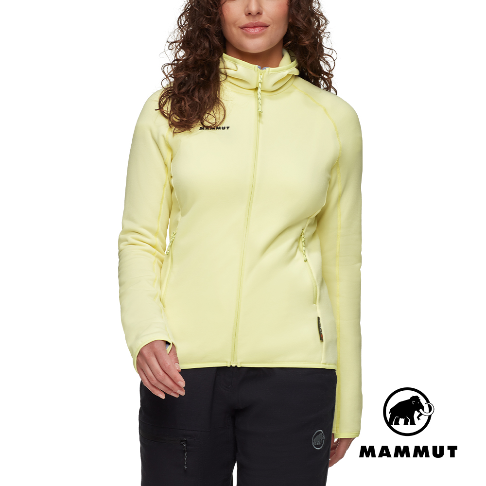 MAMMUT 長毛象 Aconcagua ML Hooded Jacket W 運動刷毛連帽外套 女款 苔蘚黃 #1014-04442