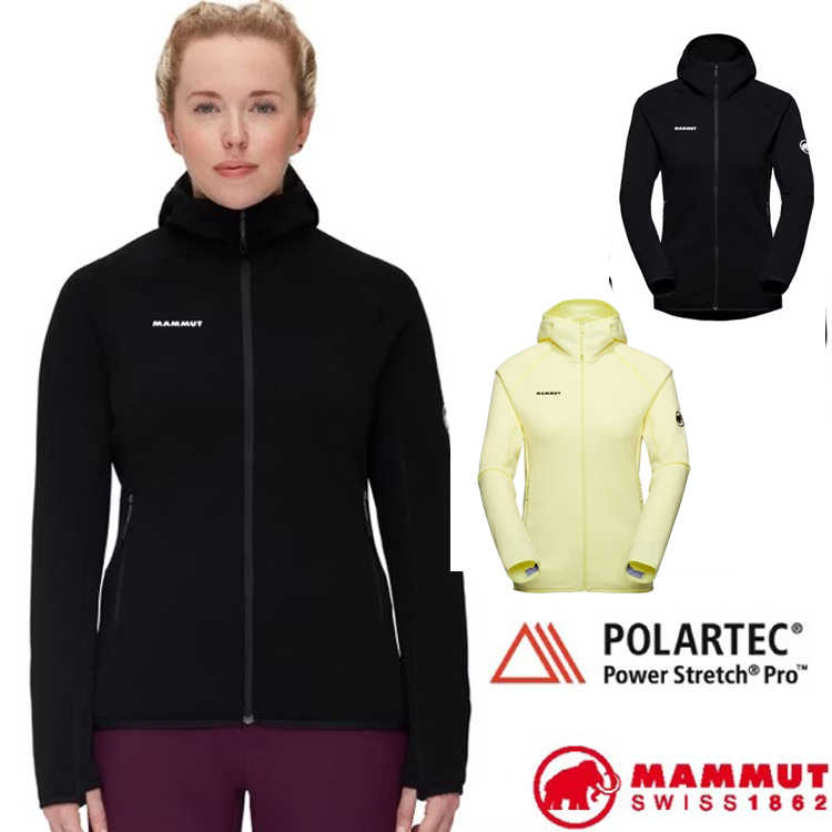MAMMUT 長毛象 女 Aconcagua 輕量透氣耐磨保暖刷毛連帽外套.夾克.大衣/Polartec Power Stretch Pro/ 1014-04442