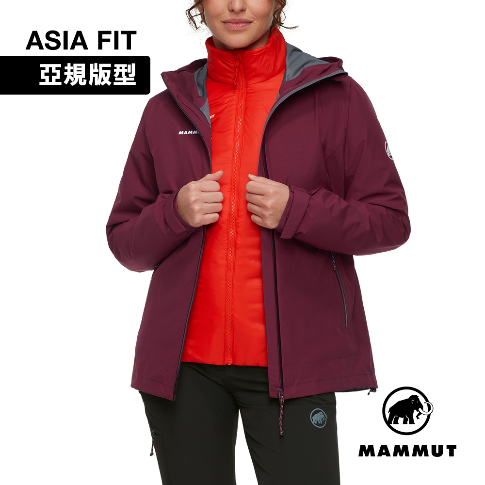 MAMMUT 長毛象 Alto Light 3in1 HSHooded AF 兩件式防水保暖外套 女款 葡萄酒紅/經典紅 #1010-32140