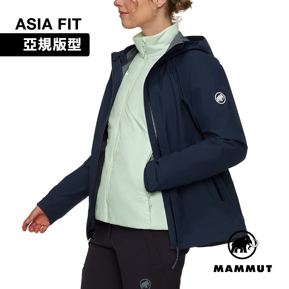 MAMMUT 長毛象 Alto Light 3in1 HSHooded AF 兩件式防水保暖外套 女款 海洋藍/鼠尾草 #1010-32140
