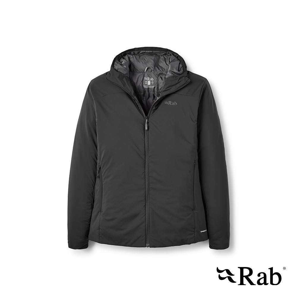RAB Xenair Alpine Light Jacket 輕量防風透氣化纖連帽外套 女款 黑色 #QIP18