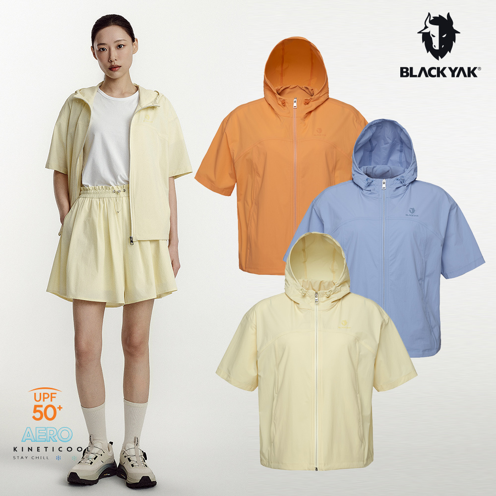 BLACKYAK 女 AERO FRESH K涼感短袖外套(3色)-輕量涼感 防曬 連帽 短袖外套 BYFB1WJ010