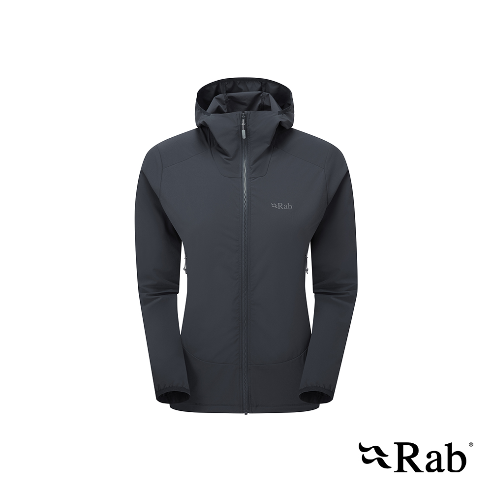 RAB Borealis Hoody Wmns 彈性防風透氣連帽外套 女款 鯨魚灰 #QWS77