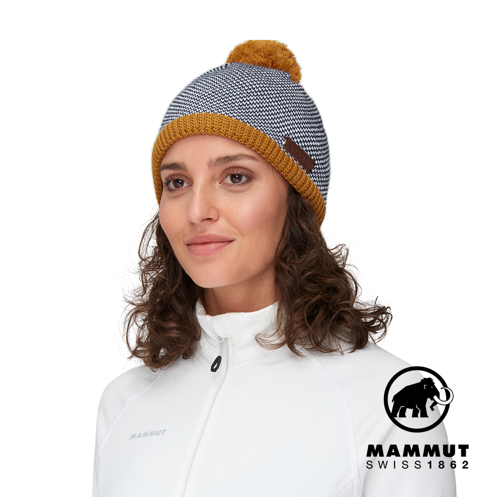 【Mammut 長毛象】Snow Beanie 保暖針織毛球羊毛帽 獵豹褐 #1191-01120 - PChome 24h購物