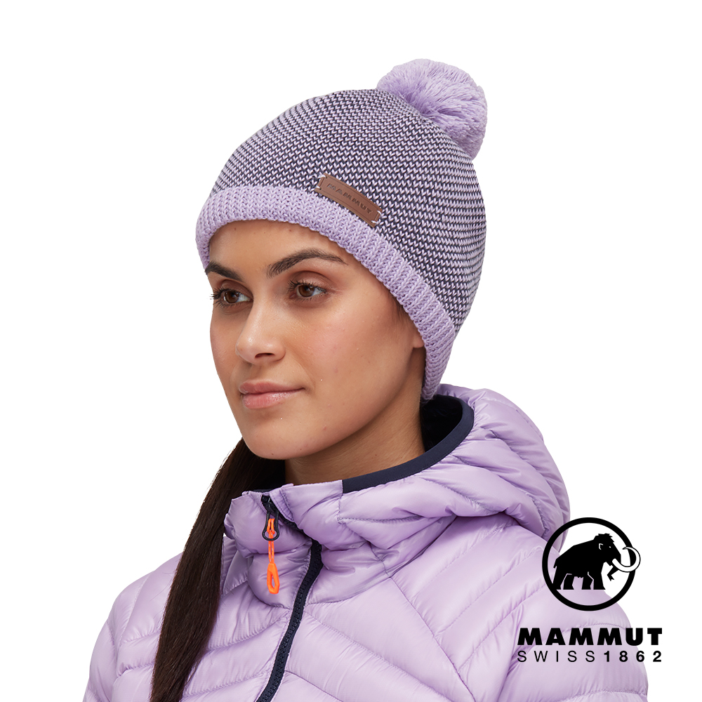 【Mammut 長毛象】Snow Beanie 保暖針織毛球羊毛帽 星系紫/海洋藍 #1191-01120 - PChome 24h購物