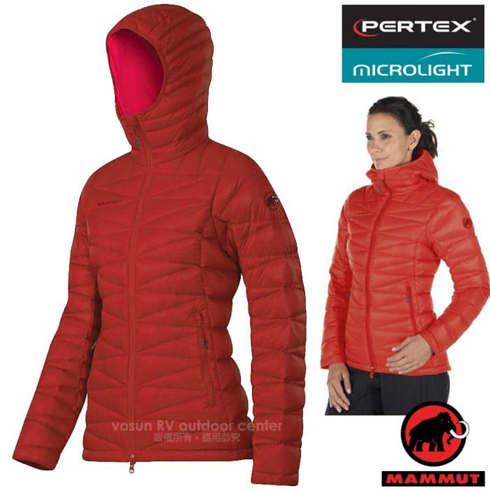 MAMMUT 長毛象 女 Miva Is Hooded 可收納超輕保暖羽絨外套/1010-18500-3392 赤艷紅