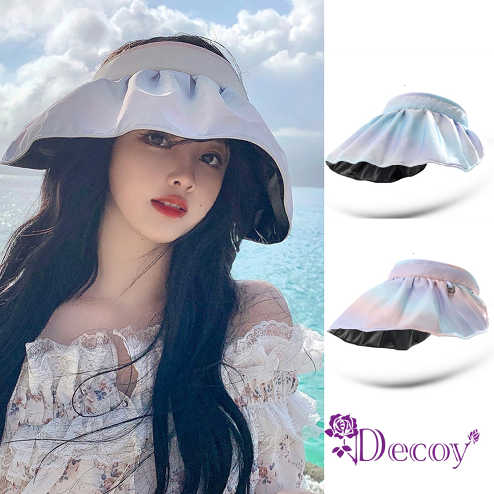 【Decoy】漸變色彩彈性髮箍雙面防曬遮陽帽