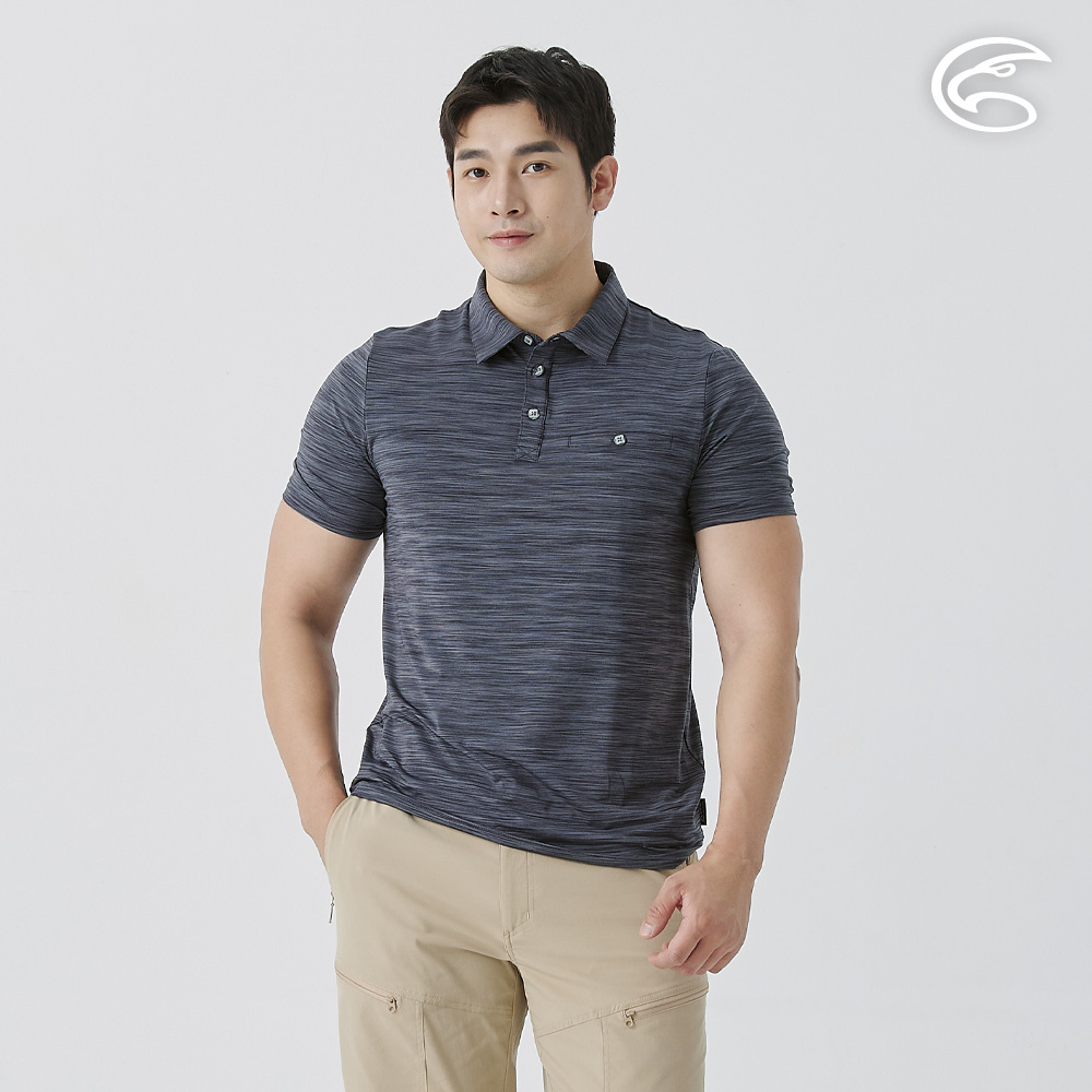 ADISI 男膠原蛋白消臭淨味POLO衫 AL2511029 雙色深灰 (M-2XL)