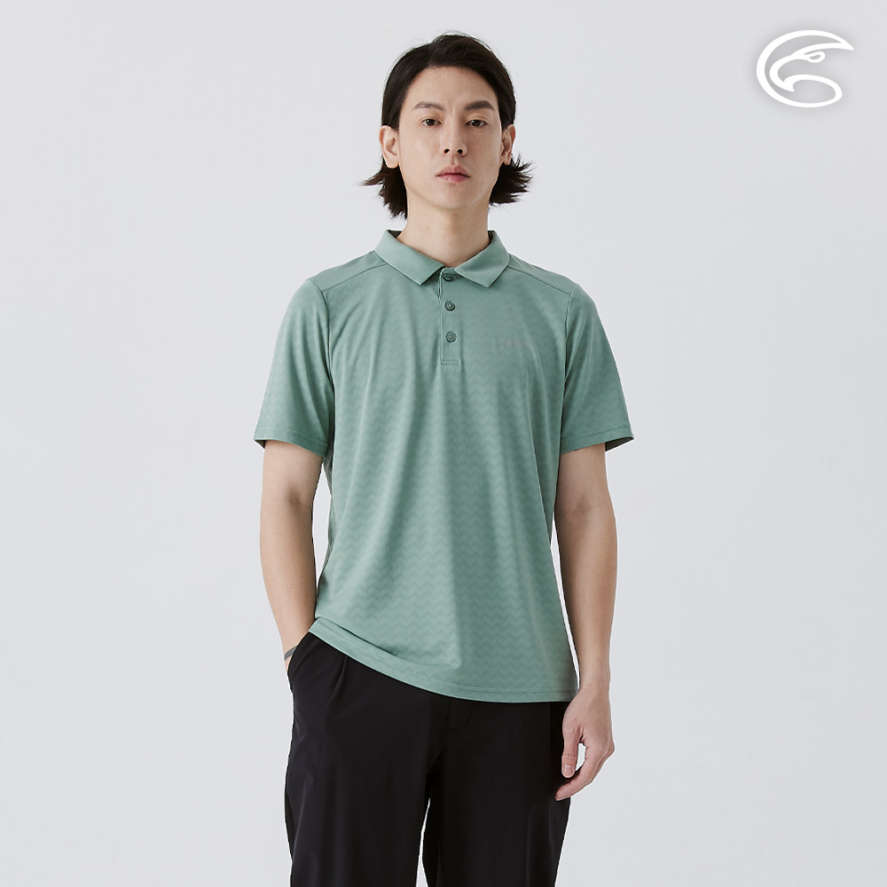 ADISI 男山形緹花消臭快乾POLO衫 AL2511090 草綠 (M-3XL)