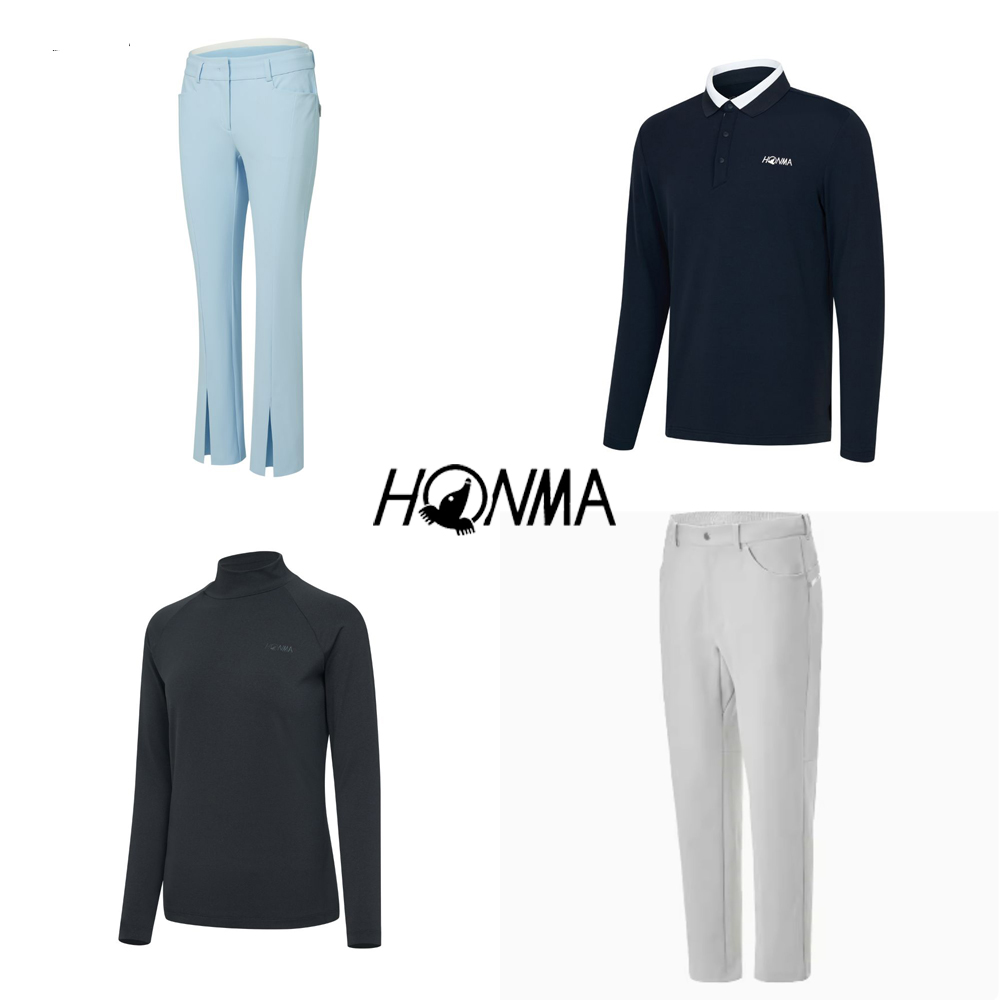 HONMA 本間高爾夫 男女款 上衣下著 半高領上衣/長袖polo/長褲 日本高爾夫專業品牌(S~XXL多款多色任選)