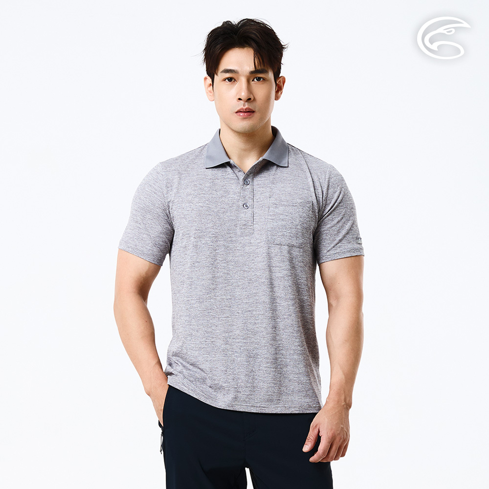 ADISI 男輕量散熱超透氣抑菌消臭POLO衫 AL2611016 麻灰 (M-3XL)｜吸濕排汗 快乾 防臭 輕量 排汗衣