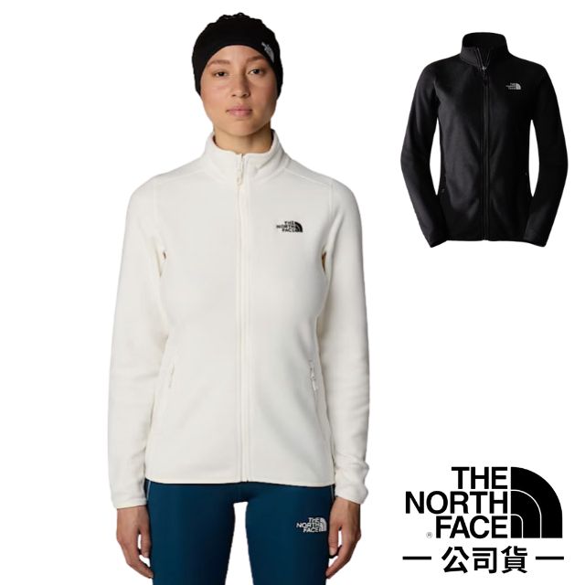 The North Face 北面 女 100 Glacier 輕盈舒適保暖立領抓絨外套.休閒運動戶外夾克.中間層上衣/8DFE