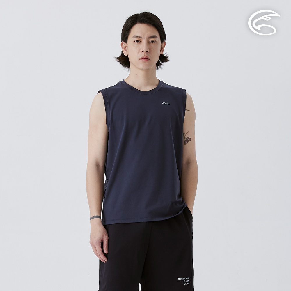 ADISI 男環保紗消臭快乾背心 AV2511089 日蝕灰 (M-3XL)