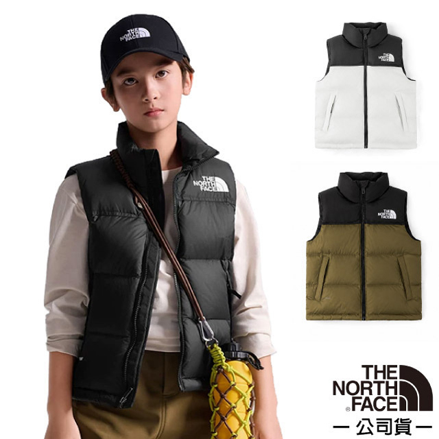 The North Face 北面 童 1996 RETRO NUPTSE DWR防潑水防風可打包羽絨背心/ 8KZ3