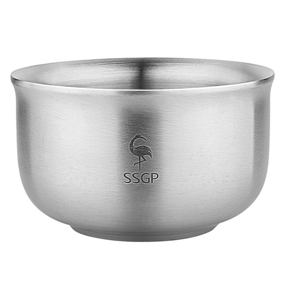 PUSH!餐具304不鏽鋼碗防摔防燙飯碗雙層加厚泡麵碗湯碗(13.5CM)E108