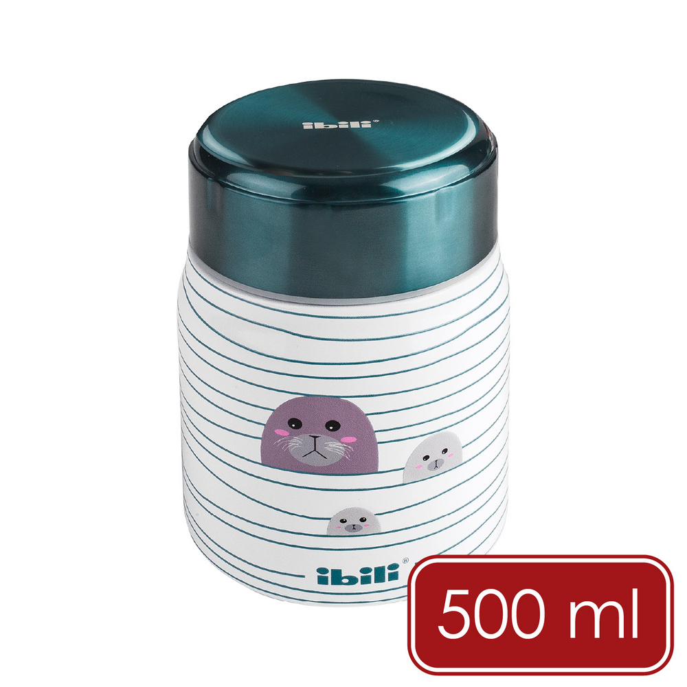 ibili 西班牙 不鏽鋼雙層保溫悶燒罐(萌海豹500ml) / 食物悶燒罐 料理悶燒罐 真空保溫罐
