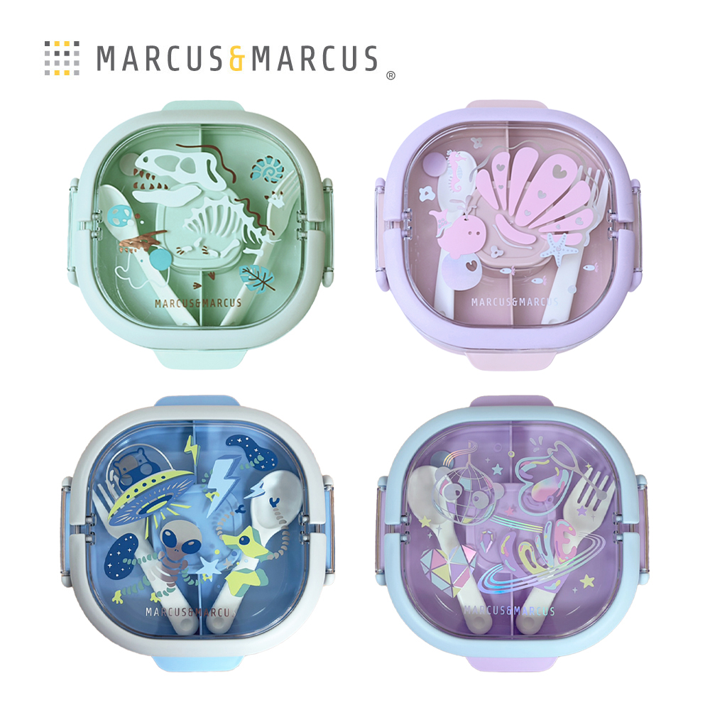 MARCUS & MARCUS 兒童手提不鏽鋼雙層餐盒組(多款任選)