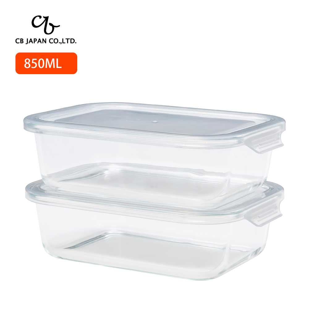CB JAPAN 日本耐熱玻璃保鮮盒(L)850ml-2入套組