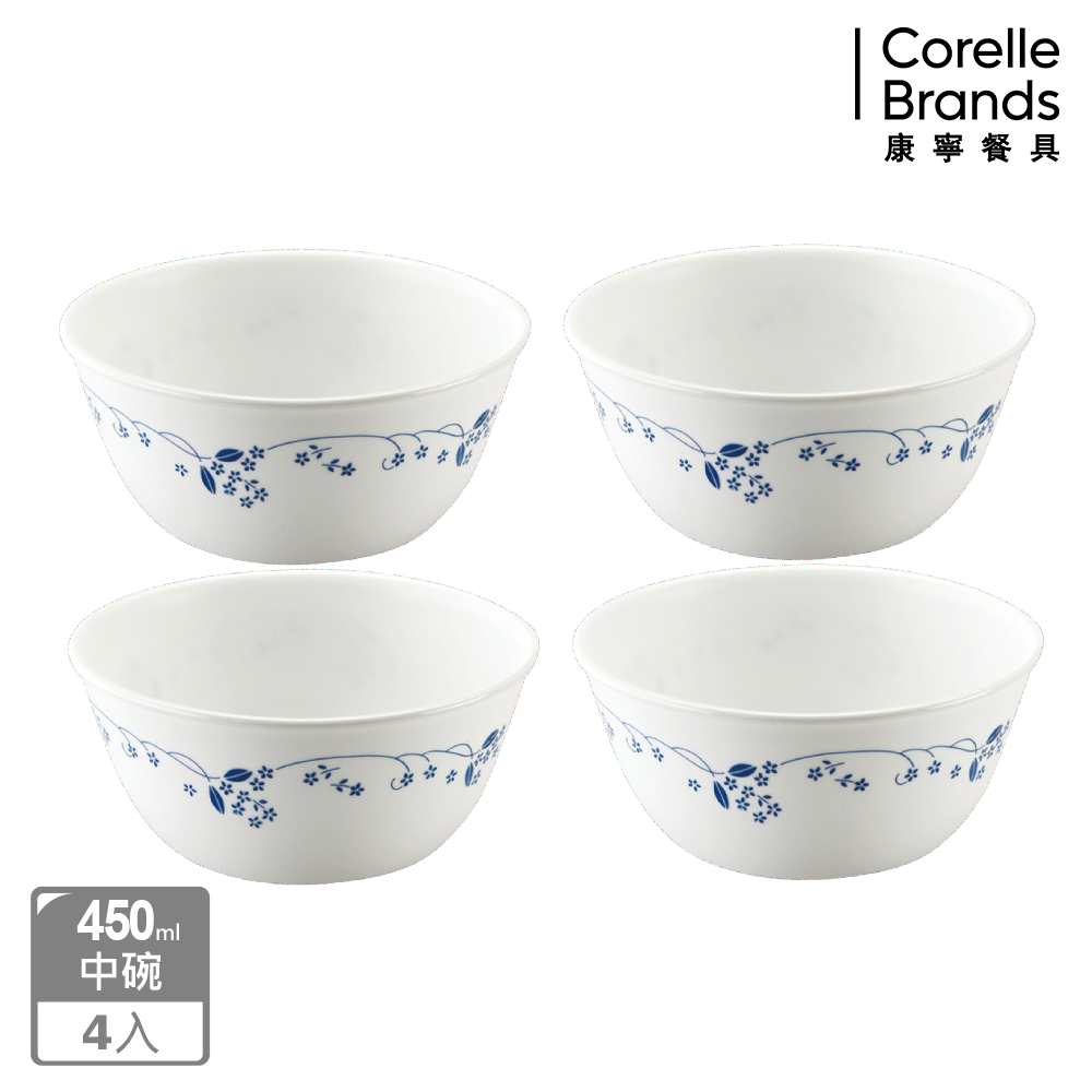 Corelle Brands 康寧餐具 450ml中式飯碗4件組|多款花色可選