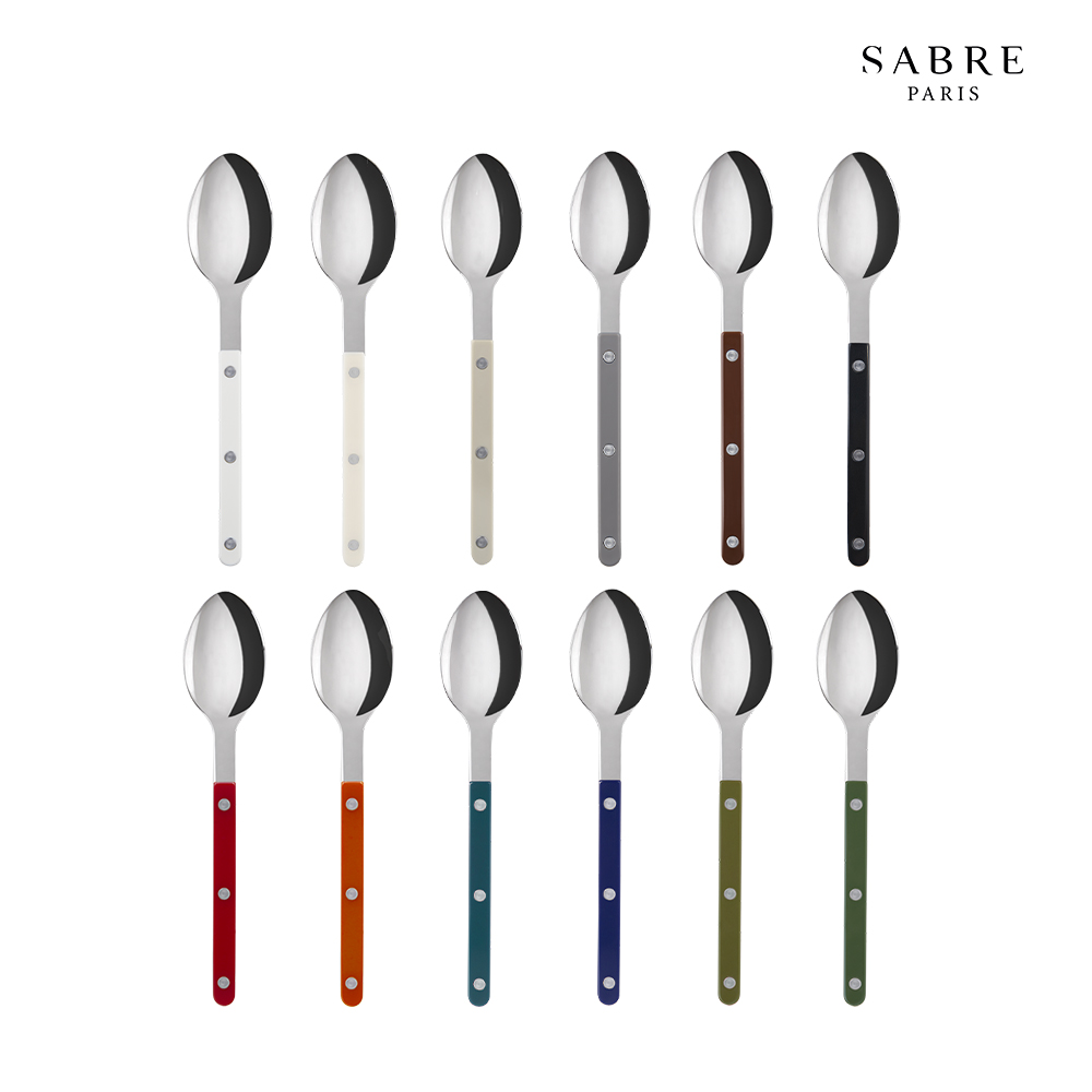 Sabre Paris Bistrot小酒館經典純色-不鏽鋼茶匙/咖啡匙(多色任選)