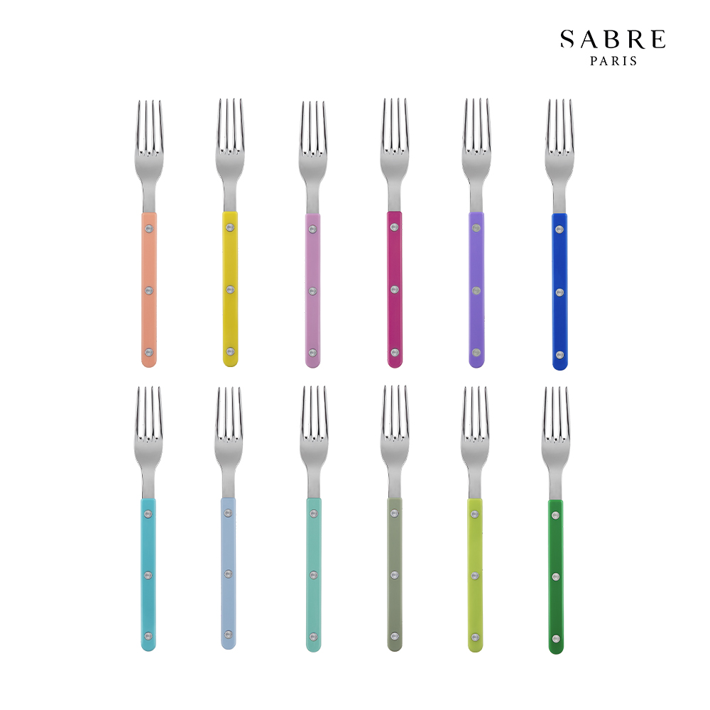 Sabre Paris Bistrot小酒館繽紛純色-不鏽鋼主餐叉(多色任選)