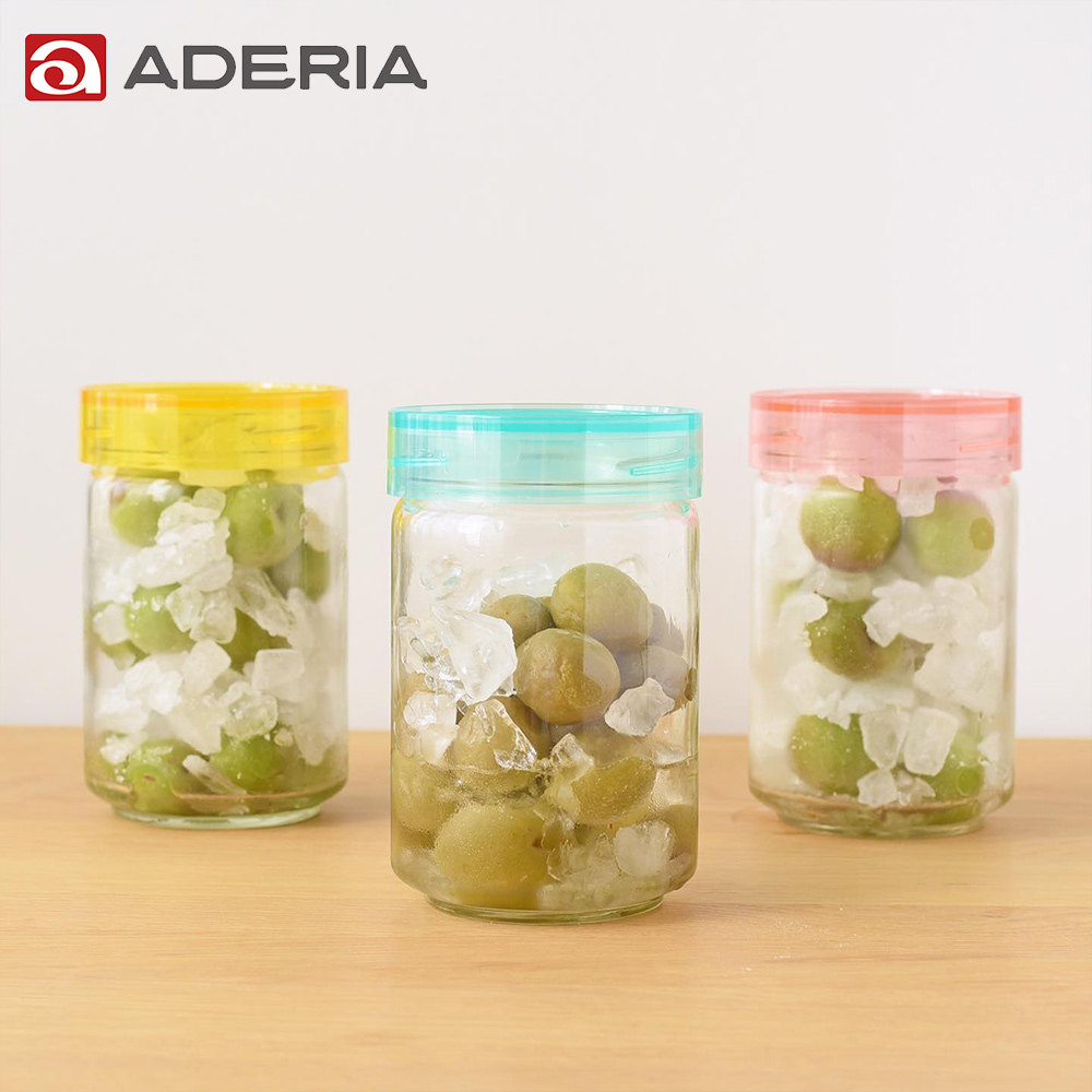 【ADERIA】日本進口抗菌密封寬口玻璃罐1000ml(4色)