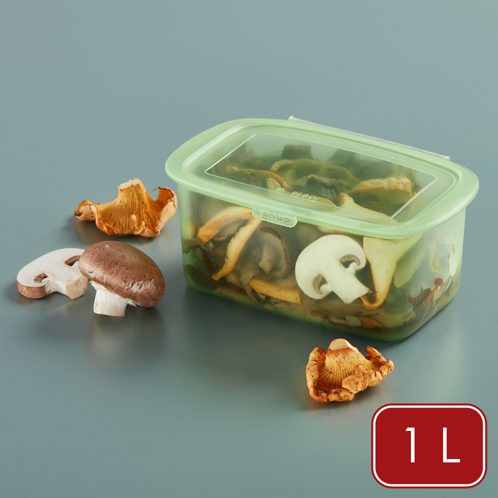 LEKUE 西班牙 白金矽膠保鮮盒(1L) / 收納盒 環保餐盒 冰箱保鮮盒 冷凍盒 可機洗 洗碗機可洗