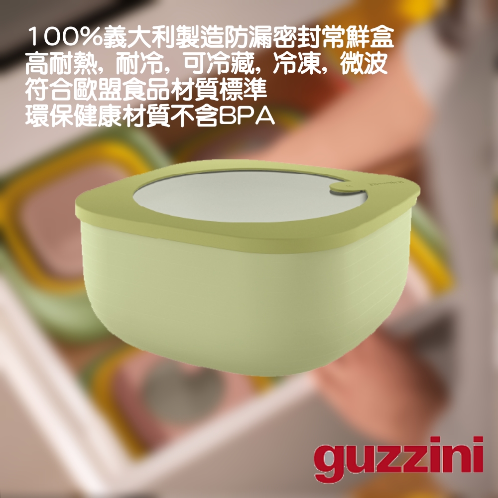 Guzzini 義大利Store&More 常鮮盒綠色淺身小(450ml)GU1707ESS-G