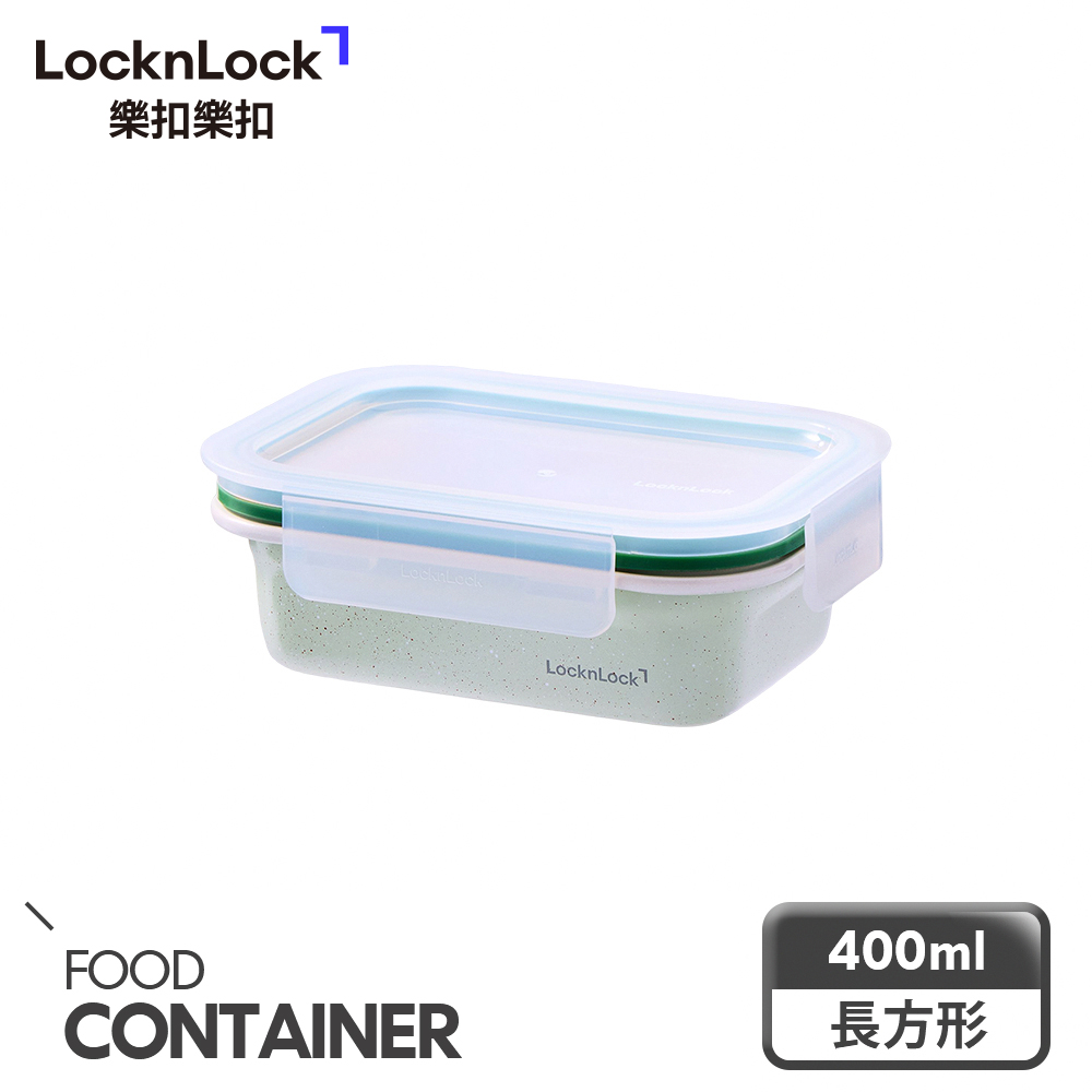 LocknLock 樂扣樂扣 陶瓷塗層微波不鏽鋼保鮮盒 400ml/薄荷綠
