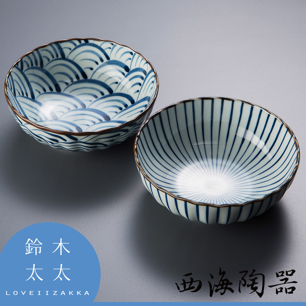 【西海陶器】波佐見燒 職人手繪系列 兩件式丼飯碗